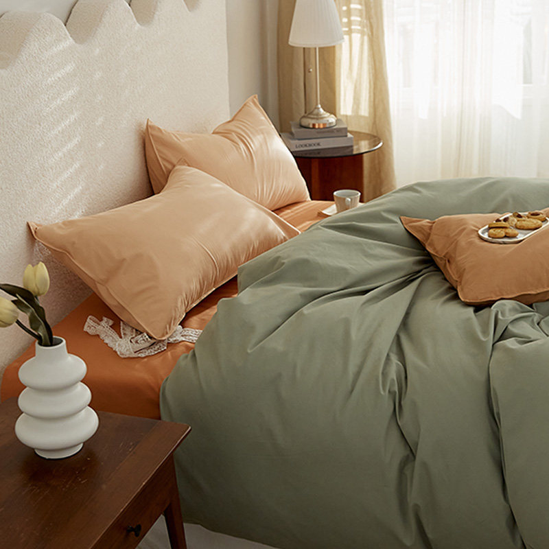 秋冬保暖100S新疆长绒棉磨毛四件套纯棉全棉床笠床单人三件套床品