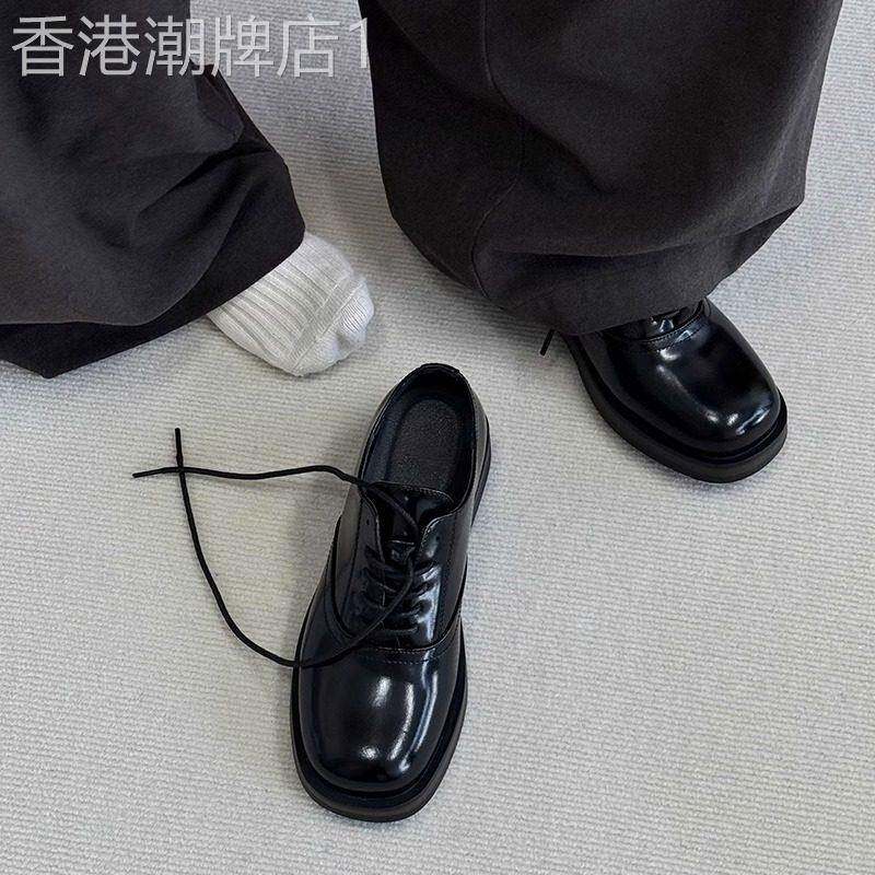 通勤风皮鞋cleanfit德比鞋男款情侣黑色公务鞋商务正装休闲 乐福