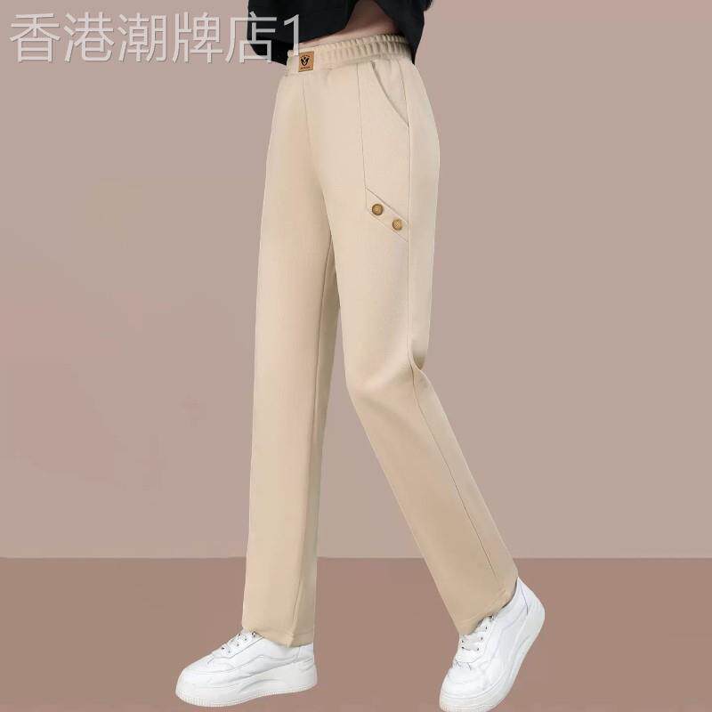 女士直筒休闲裤运动小个子窄版2026新款秋季中年妈妈时尚运动裤子