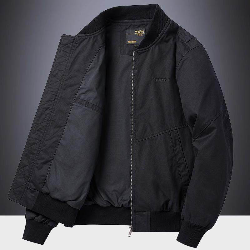 优惠ma1飞行夹克男百搭韩版纯棉大码棒球领外套帅气宽松潮流棉服