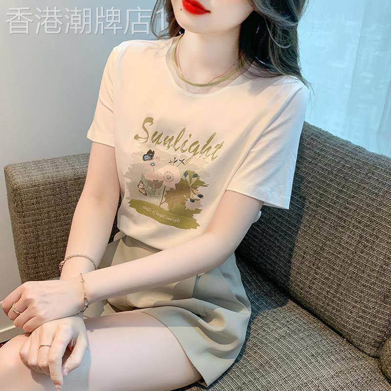 韩版通勤风雪纺短袖衬衫女 2025新款设计感T恤 宽松减龄洋气上衣