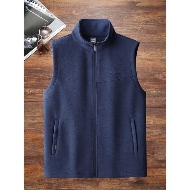 双面绒秋冬季马甲外套男加肥加大码胖子坎肩运动奥摇粒绒抓绒背心