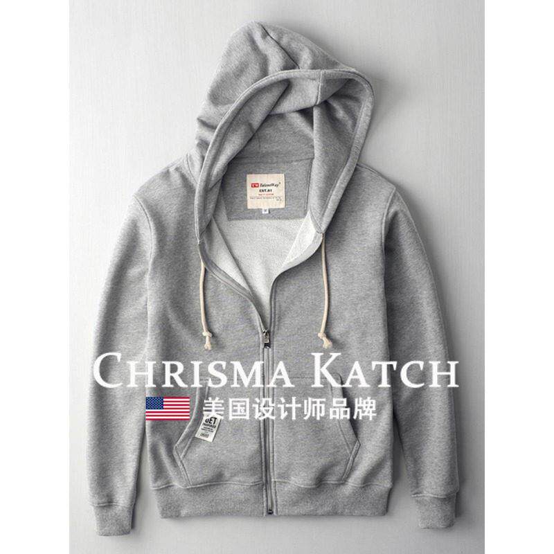 出口美国Chrisma Katch~原宿运动卫衣拉链开衫连帽衫外套纯棉