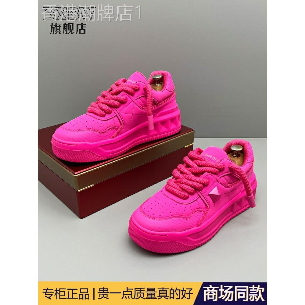 高底厚底粉色男鞋2025新款男士性感粉色多功能休闲运动鞋韩国风格