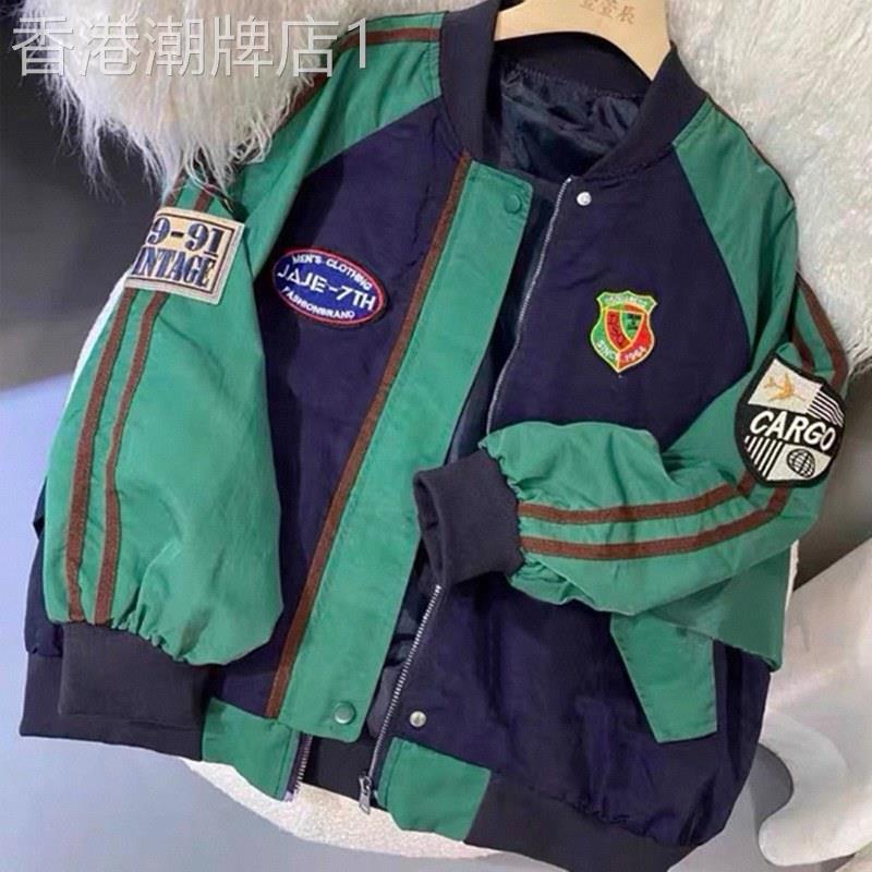 飞行员棒球服女春秋欧货休闲运动夹克撞色短款风衣冲锋衣二棉外套