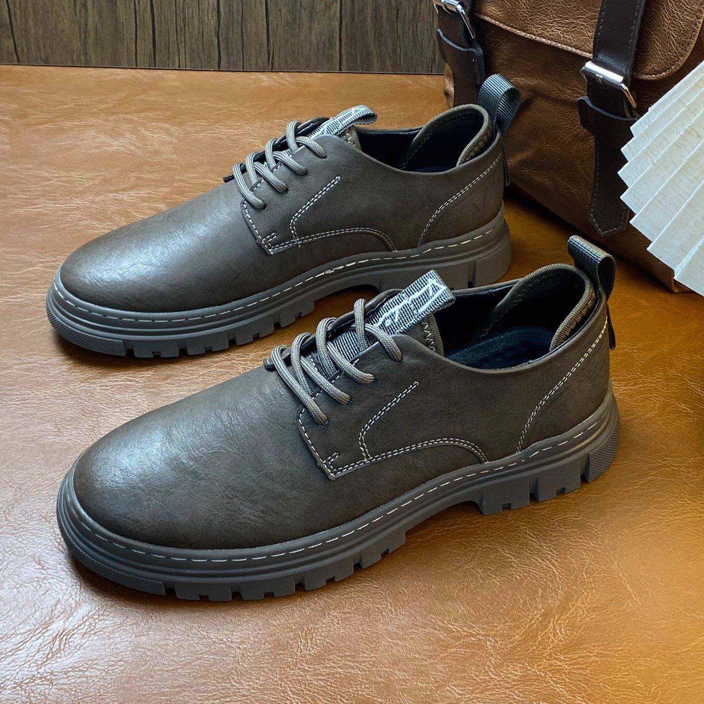 男士低帮马丁靴子2025新款英伦商务正装男鞋秋季工装黑色皮鞋男款