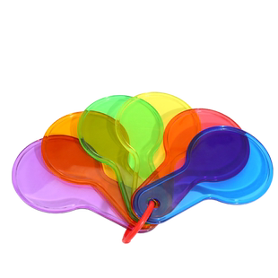 三原色透光彩色手持早教幼儿园教具科学实验颜色叠加认知变色卡片