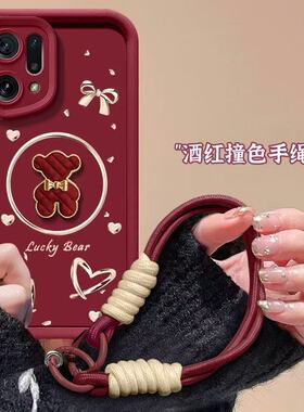 oppo findx5手机壳pffm10软硅胶opfindx5pro保护套5g镜头全包防摔pfem10个性创意flndx5卡通立体findx5p女款