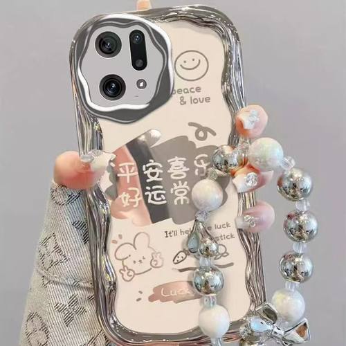 oppo findx5手机壳电镀pffm10软硅胶opfindx5pro保护套5g镜头全包防摔pfem10个性创意flndx5卡通findx5p女款