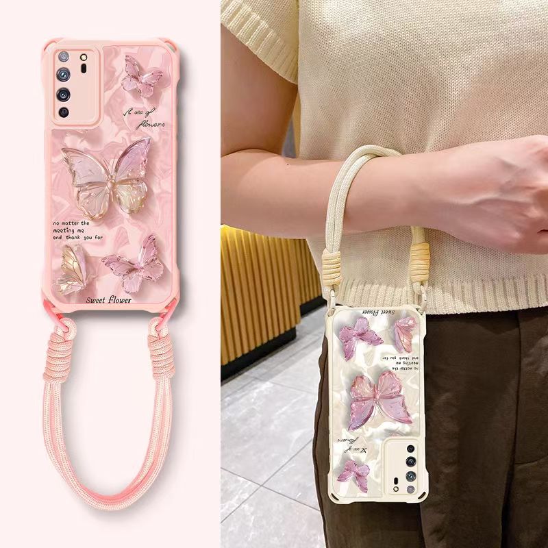 适用华为荣耀x10手机壳挂绳tel-anoo软硅胶honorx10保护套5g全包边防摔tel一an00a个性创意荣誉叉十简约女款