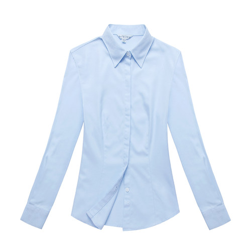 建h行工作服女长袖衬衫建
