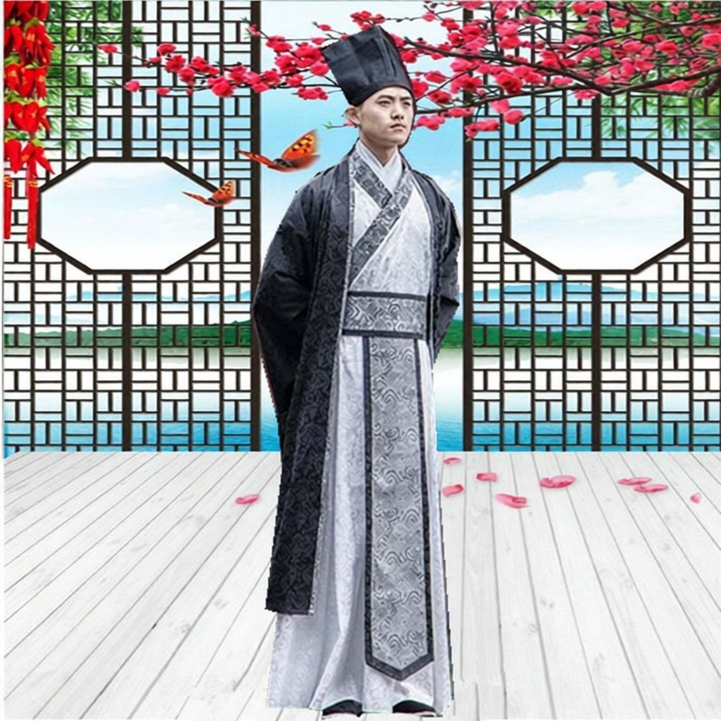 新款古装书生汉服古代唐装男秀才