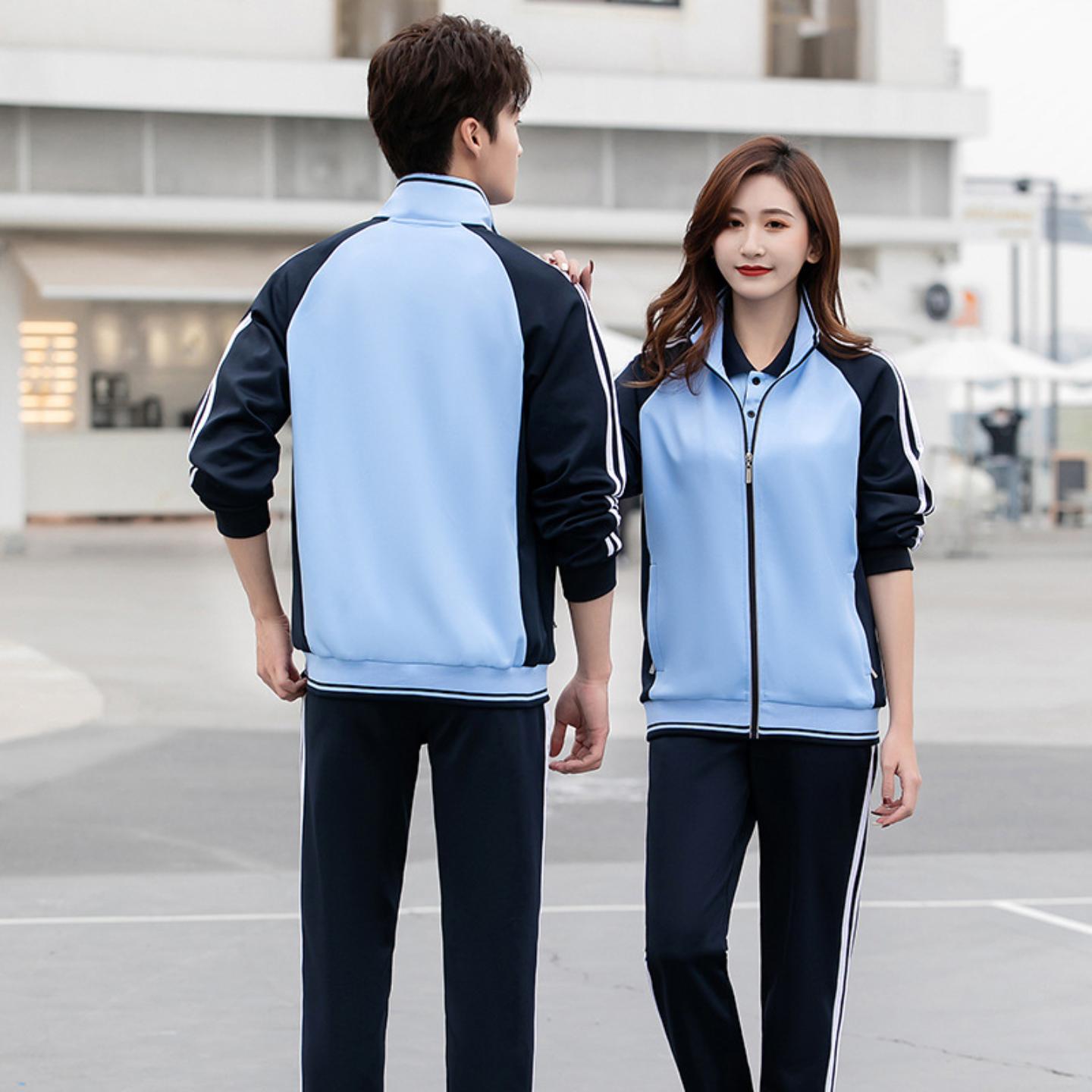 高中学生春季白色校服初中生班服