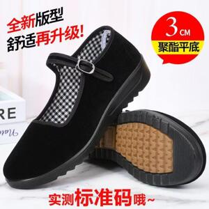 聚氨酯牛筋底老北京布鞋女鞋平底