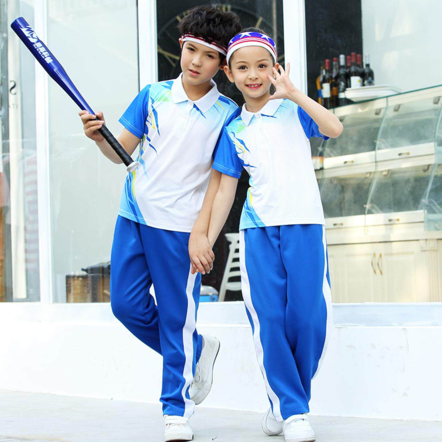 澜洋贝贝小学生中学校服厂家夏装