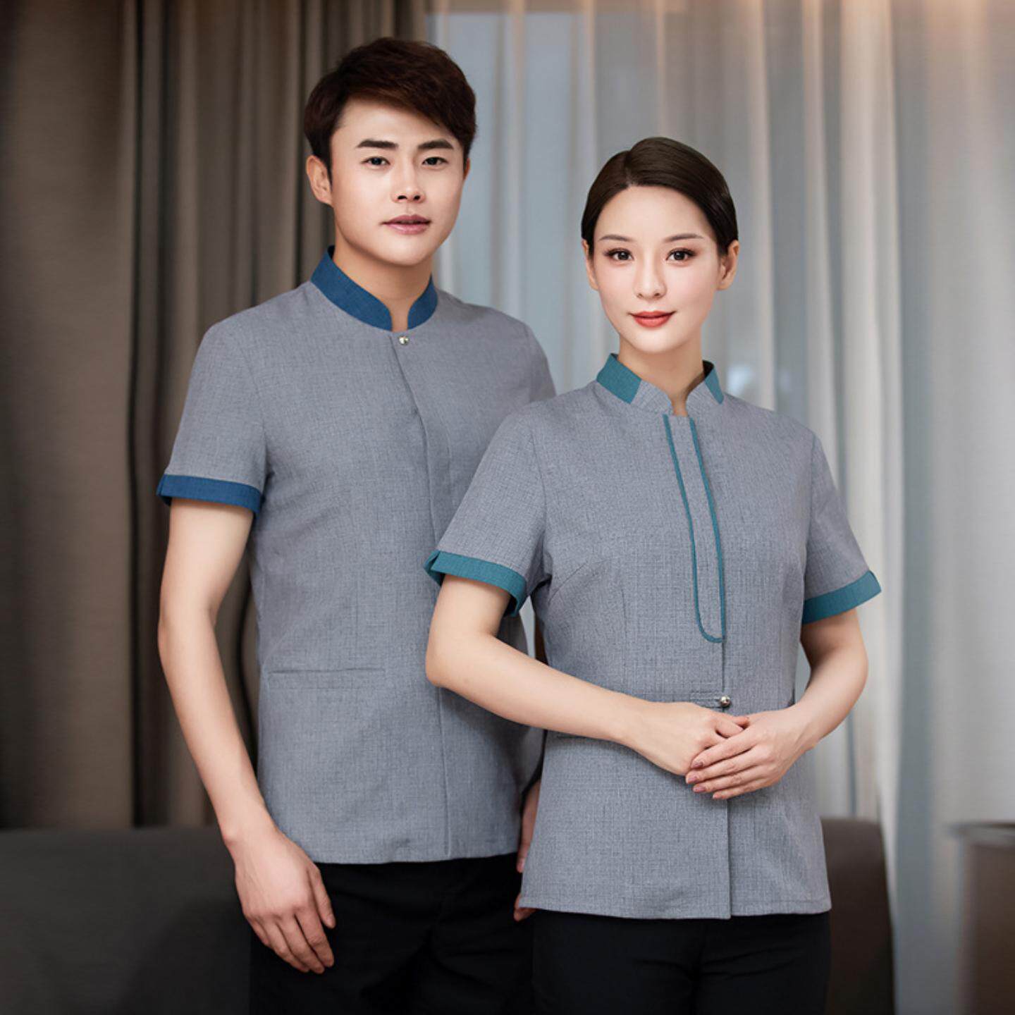 保洁工作服短袖男女物业家政酒店