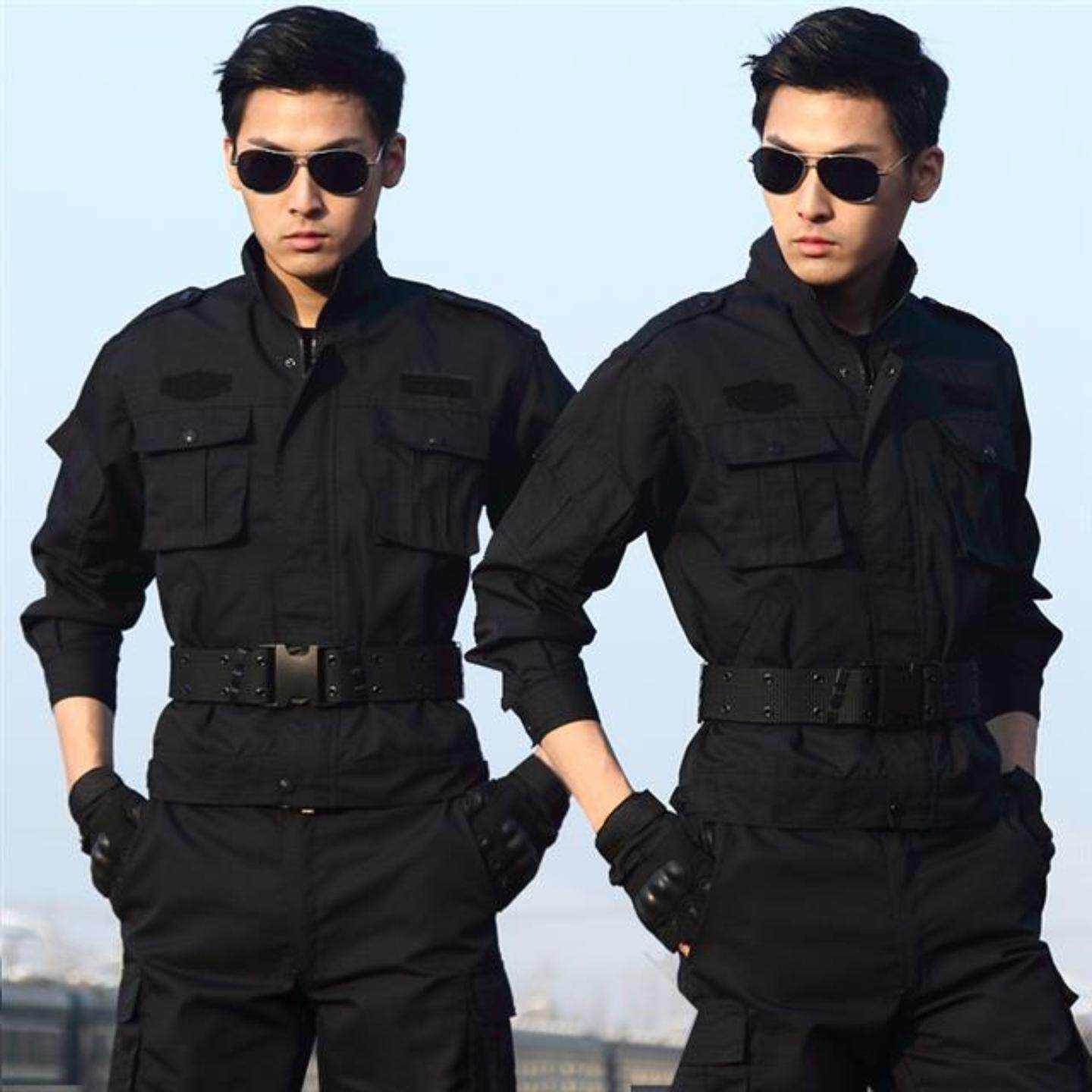 春秋季作训服套装男长袖保安
