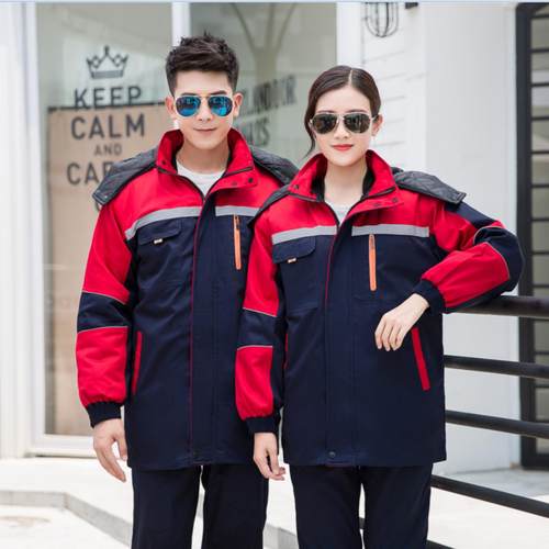 冬季工作服棉服可拆卸加厚耐磨