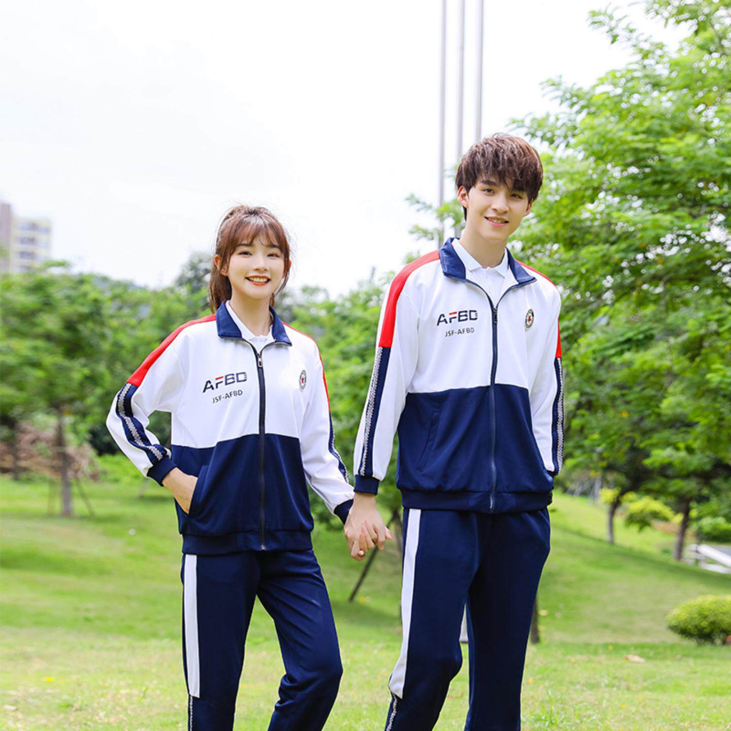 中学生校服韩版运动休闲风班服
