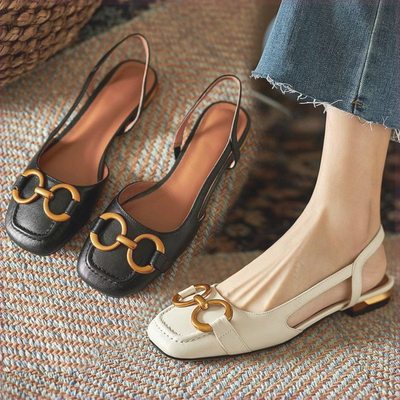 2022 Women's Shoes Sandals Baotou Female French Girl Retro B