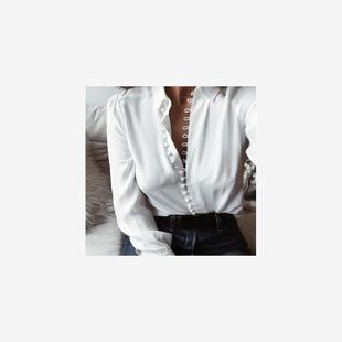 Women Chiffon Blouse Shirt Casual Solid Color Tops Plus Size