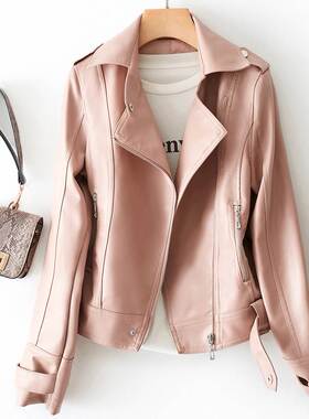 Women Motocycle Autumn Leather Jacket Ladies Pu Outwear Coat