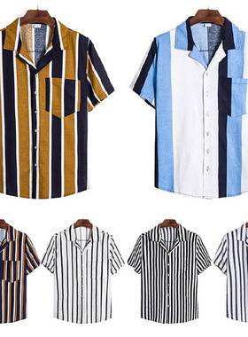 men Business casual shirts man summer short sleeve shirt男