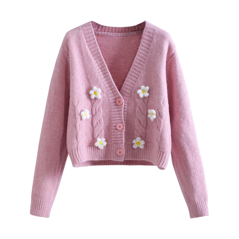 2024 새로운 쇼핑몰 여성 니트 카디건 짧은 재킷 스웨터 핫 스타일 이른 봄 가을 다목적 작은 여성