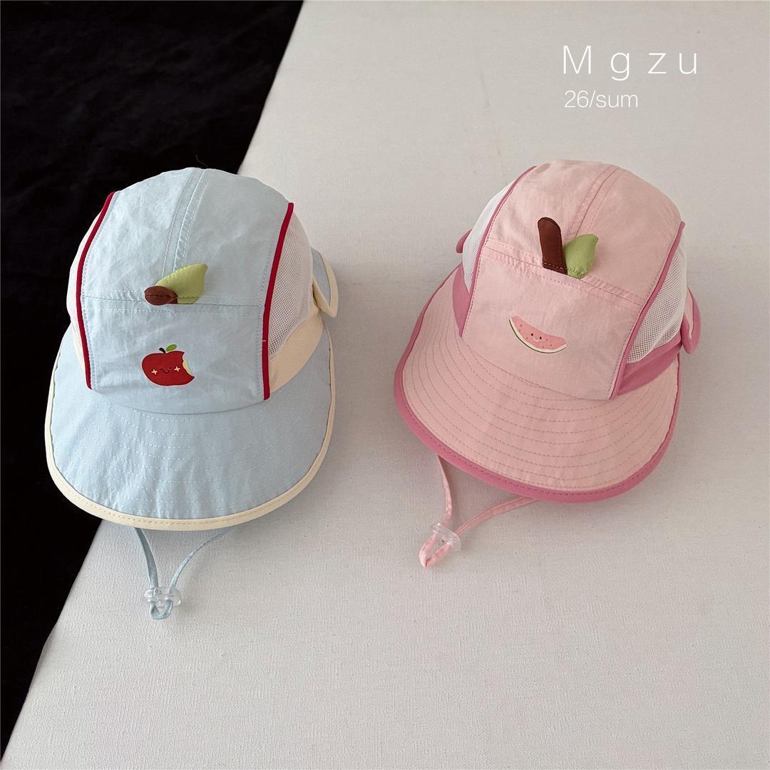 儿童苹果帽子婴儿夏季薄