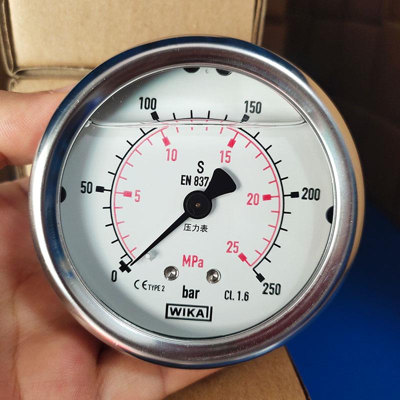 德国进口威卡WIKA压力表EN837-1耐震不锈钢测压液压表真空径向表