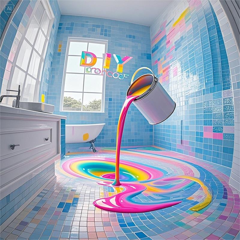 染彩达瓷砖墙面改色漆卫生间浴室厕所水性大理石翻新改颜色专用漆