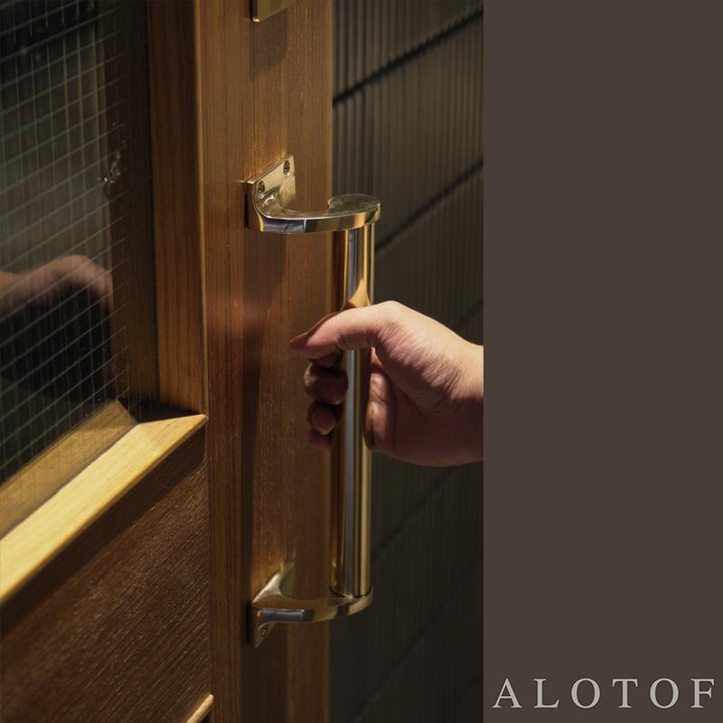 黄铜时代/ALOTOF 黄铜覆古铸造明装门拉手 覆古长把手