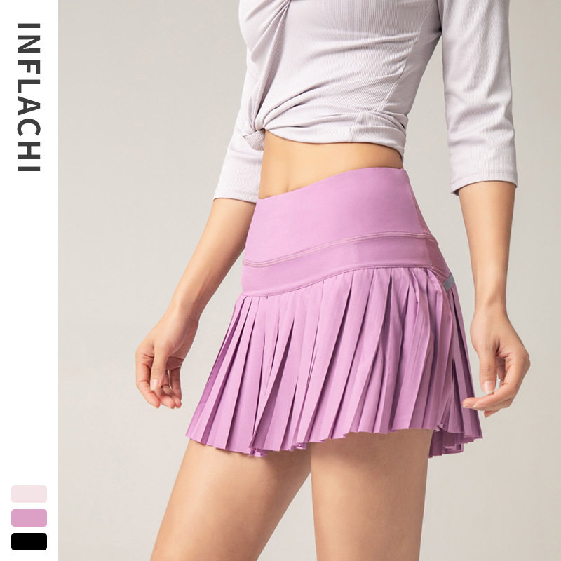 inf夏季运动网球裙女防走