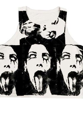 Woman Y2k Clothes Vintage Sleeveless Tank Top Harajuku Slim