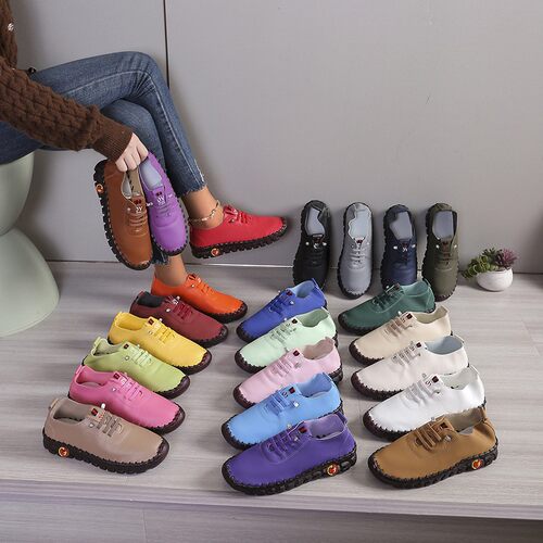 shoeswomen跨境手工缝线
