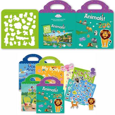 Children's Reusable Stickers Books Kawaii Stationery Sti
