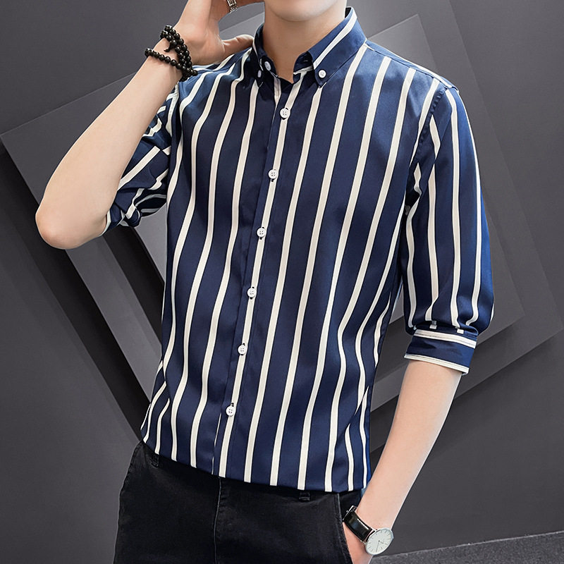 menclothes七分袖男士衬