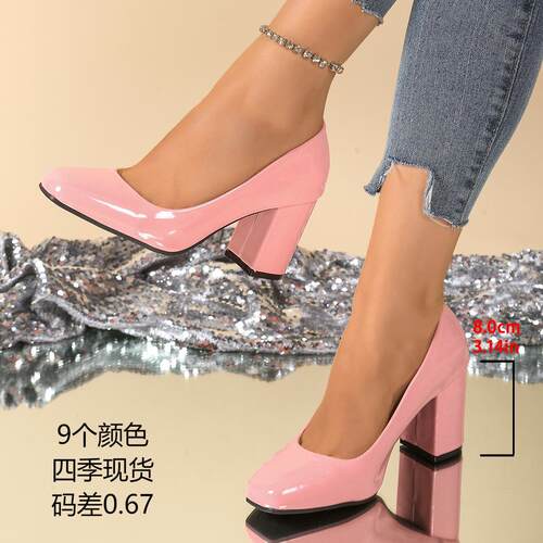 shoeswomen外贸大码方头