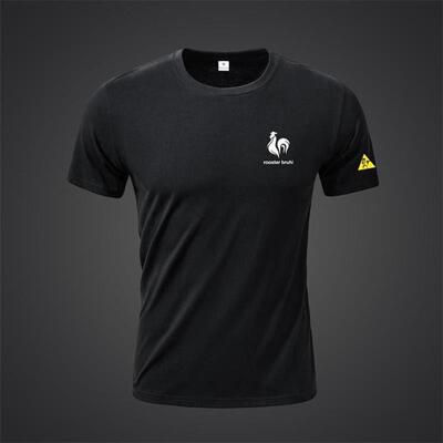 法国公鸡潮牌男士冰丝速干品质短袖T恤夏季时尚百搭日常运动潮t男
