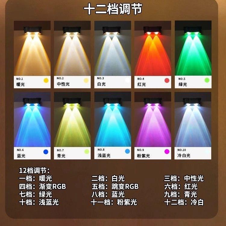 太阳能庭院洗墙灯户外防水壁灯花园阳台氛围家用围墙装饰照明路灯
