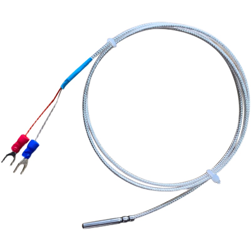 二线PT100热电阻两芯制PT1000铂热电阻温度传感器铁氟龙防水探头