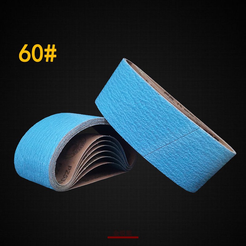 进口鹿牌锆刚玉不锈钢电动坡口机砂带610x100扶手磨口磨沙带条