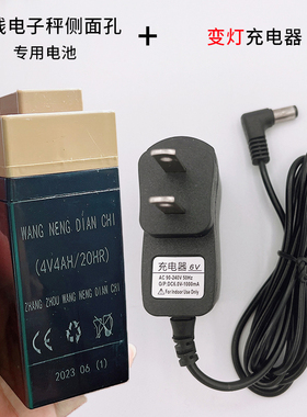 大红色鹰电子秤电池带充电头插口无线秤专用电瓶4V4AH20通用计价