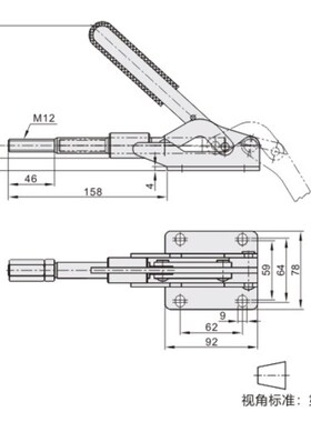 夹具WDC302-DM 303-EM 30513 30607快速夹钳305CM推拉压紧304-HM