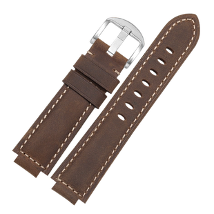 适配天美时航海家手表带真皮男潮汐系列T2N721/720凸口棕色牛皮嗲