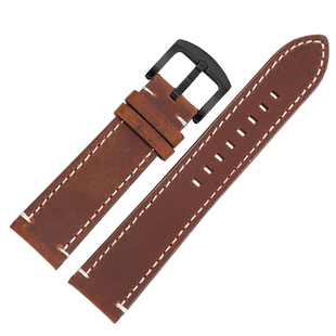 适配天梭1853速驰真皮手表带男T116古潮原装黑棕色帆布牛皮带22mm