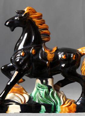 25款唐三彩马陶瓷马摆件八骏马礼品工艺品家居装饰品中式复古客厅