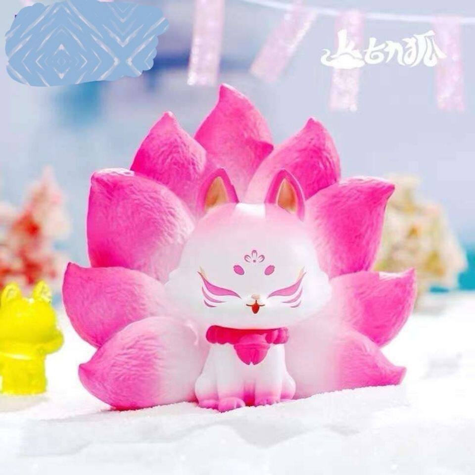 创意陶瓷画画上色石膏儿童diy白坯3d立体九尾狐手工涂色彩绘娃娃