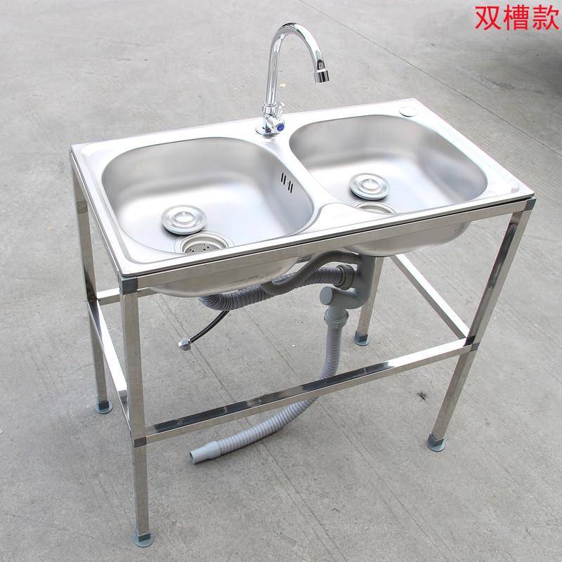 洗手盆生台一体不锈钢脸洗手池卫简易间洗漱台落地式可移动洗单盆