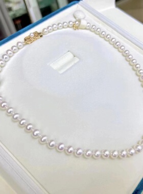 30-40岁女性优雅穿搭~7-8mm天然淡水高性价比素链邻家珍珠少女